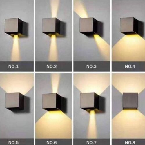 "12W LED Up/Down Wall Light – Waterproof, Modern Black, IP65 Outdoor/Indoor"