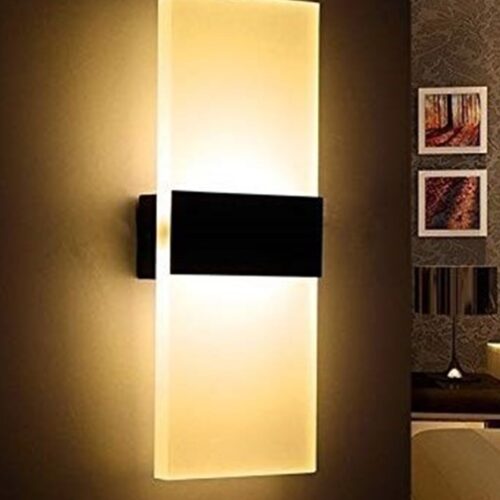 Modern Wall Sconces Set of Two, Led Wall Light 10w, 6000k White Light Up Downlight, Hardwired Acrylic Wall Light Lighting, Suitable for Living Room Corridor Bedside