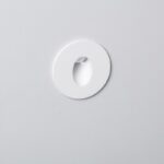 White Round Oval Aluminium Outdoor Step Light