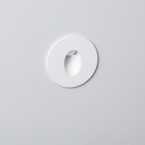 White Round Oval Aluminium Outdoor Step Light