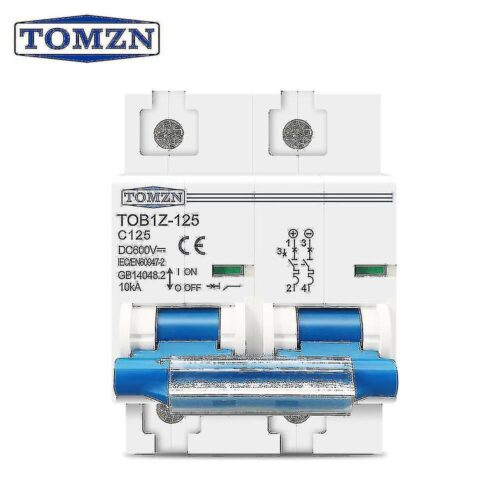 Tomzn 2P Dc Circuit Breaker 600V 125AMP