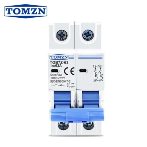 Tomzn 2-Pole 63A DC Circuit Breaker front view