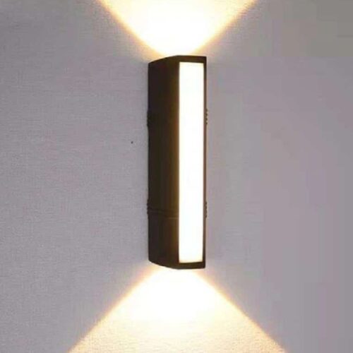 2+5W Up/Down LED Outdoor Wall Light, Black, Waterproof