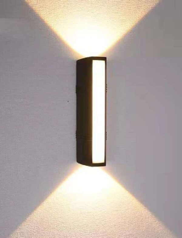 2+5W Up/Down LED Outdoor Wall Light, Black, Waterproof